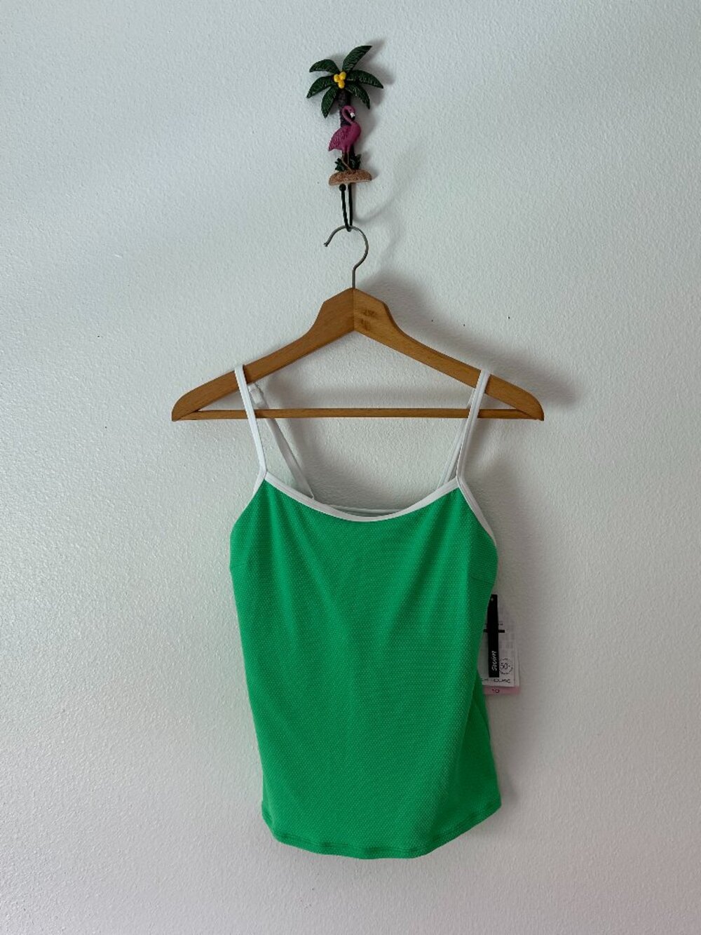 NWT Beach House Swim Tankini Top Clover Green UPF 50+ Size 10